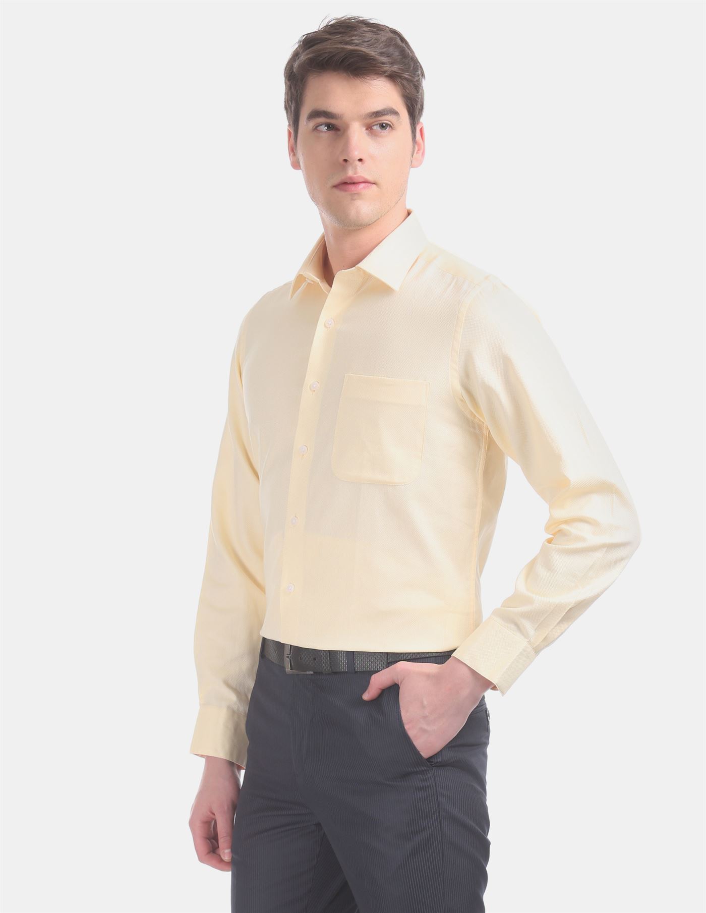 Arrow Men Formal Wear Yellow Shirt